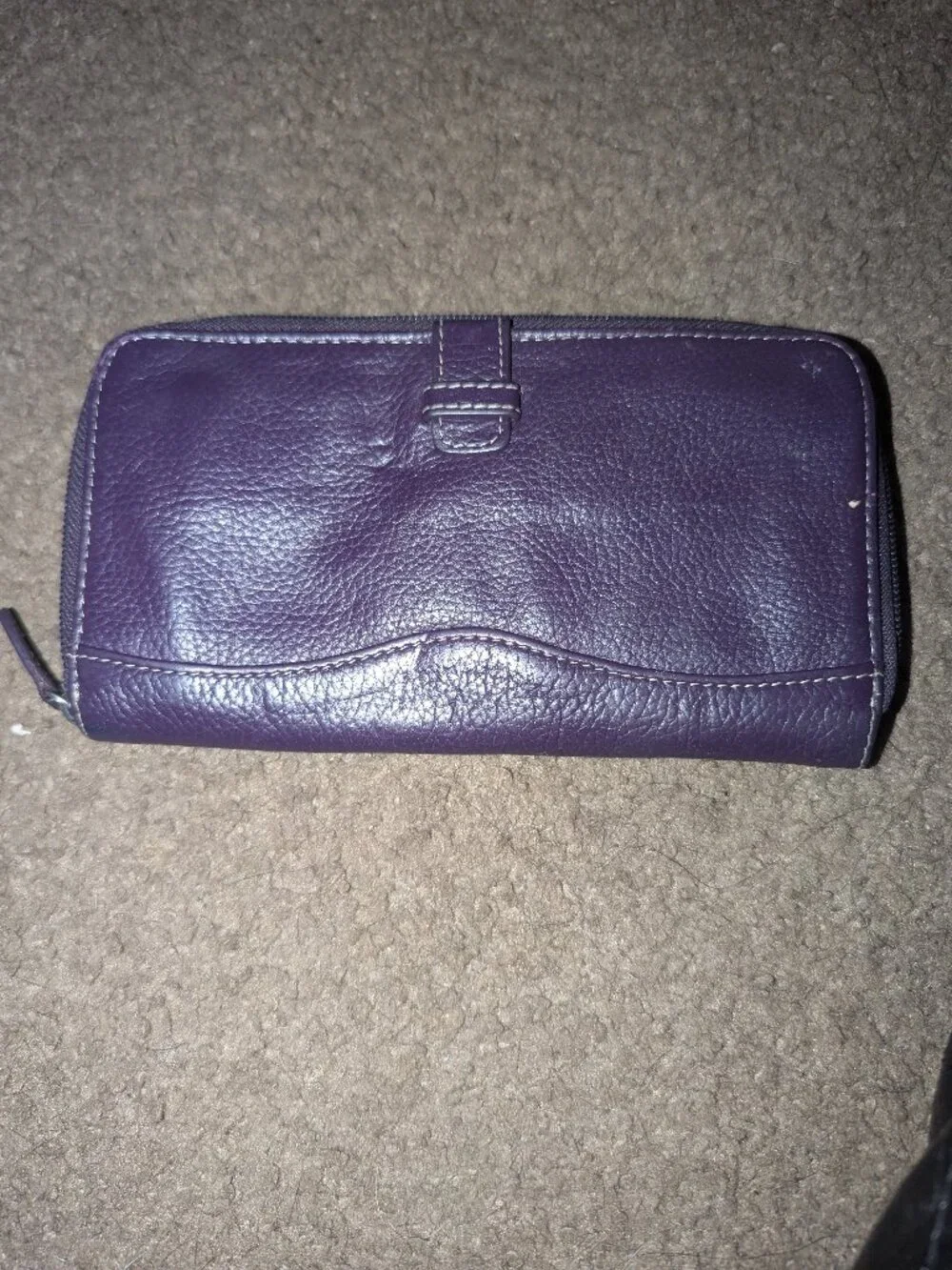 Purple leather wallet